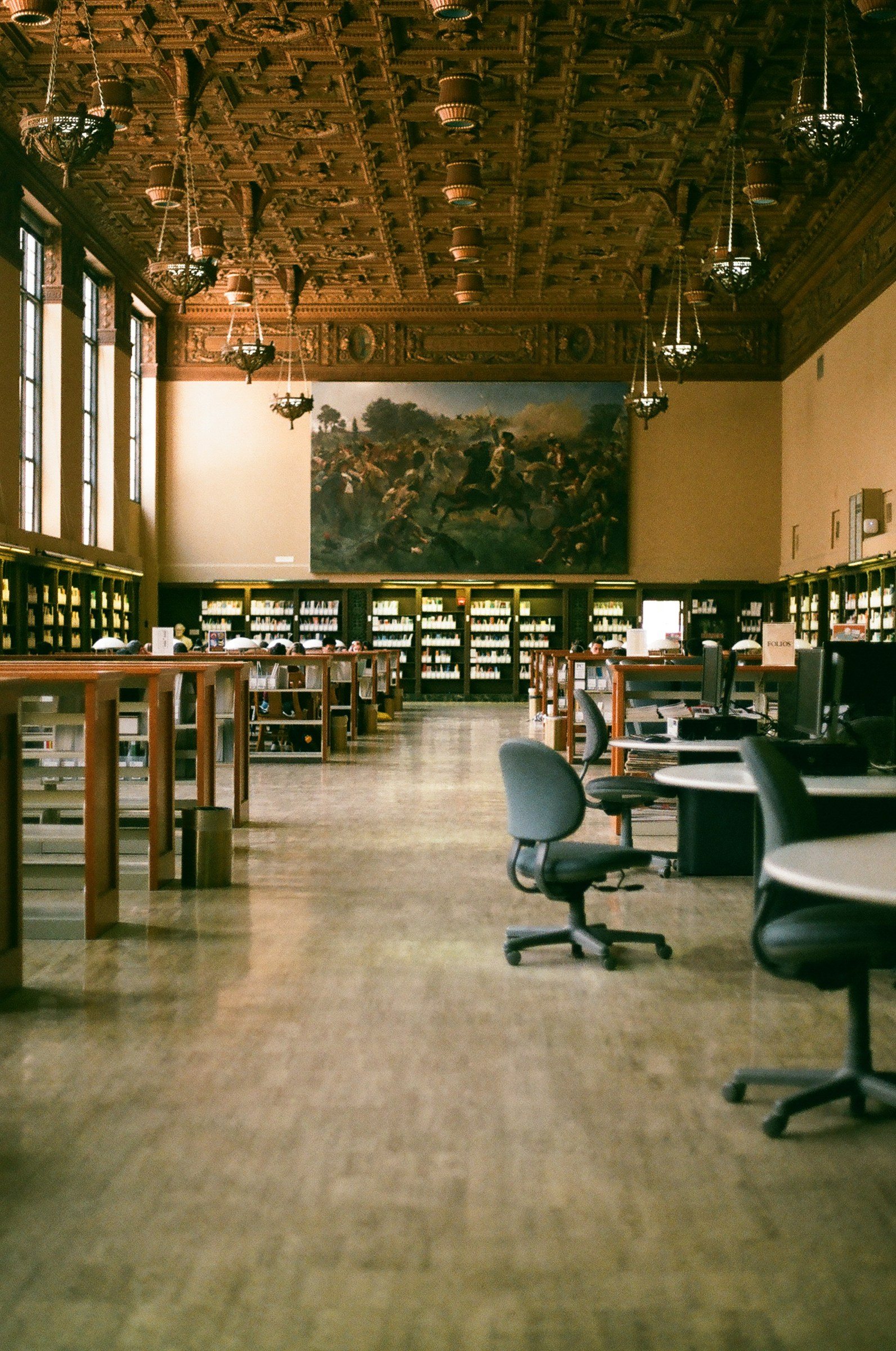 Warm gold interior production location